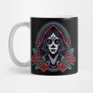 Dia de los Muertos Woman with Roses Mug